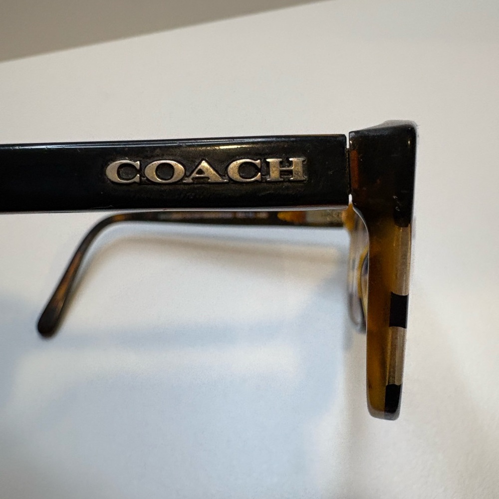 COACH EYEGLASSES 5443 (Black Tort Gltr Varsity Stripe) 52•16•140 COACH GLASSES - Picture 7 of 13